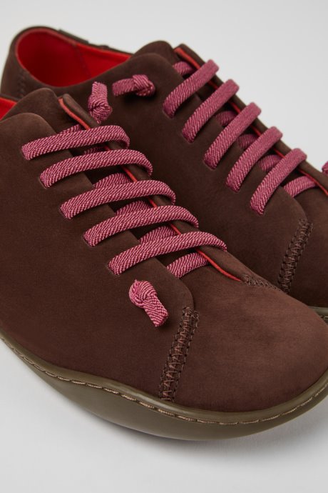Camper Peu Brown Nubuck Shoes For Women New Arrivals