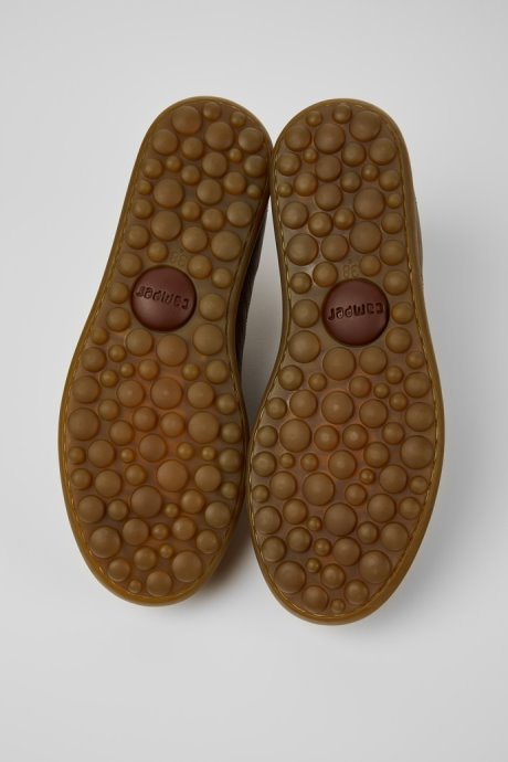Exclusive Camper Pelotas Brown Leather Sneakers For Women
