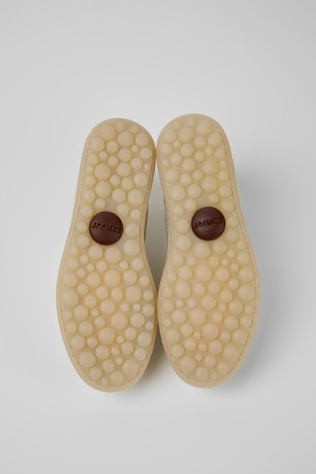 Camper Pelotas White Non-Dyed Leather Sneakers For Women New Arrivals