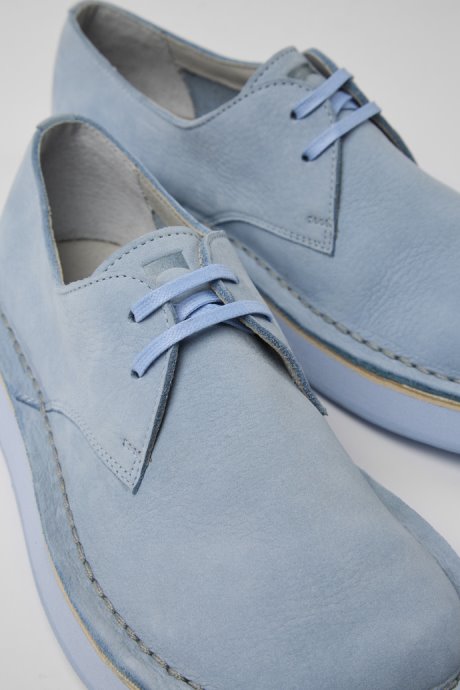 Exclusive Camper Brothers Polze Blue Leather Shoes For Women