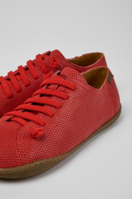 Peu Red Leather Shoes For Women Exclusive Camper