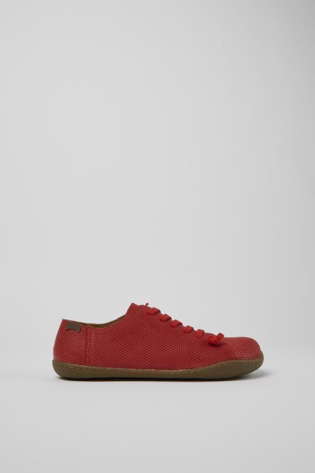 Peu Red Leather Shoes For Women Exclusive Camper