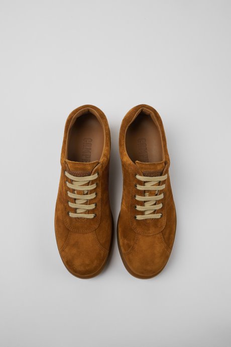 Pelotas Brown Nubuck Sneakers For Women Exclusive Camper