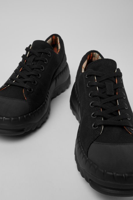 Exclusive Camper Teix Black Rubber And Bci Cotton Shoes