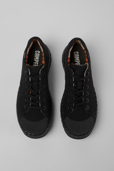 Exclusive Camper Teix Black Rubber And Bci Cotton Shoes