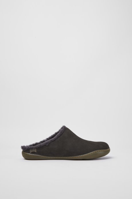 Camper Peu Dark Grey Nubuck Shoes For Women New Arrivals