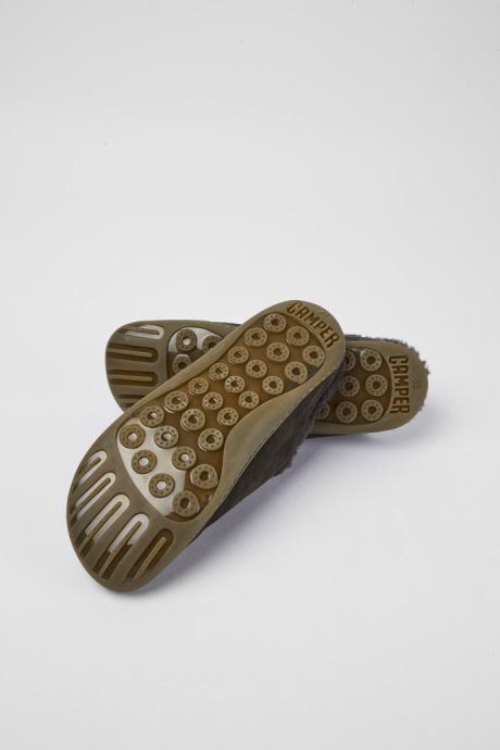 Camper Peu Dark Grey Nubuck Shoes For Women New Arrivals