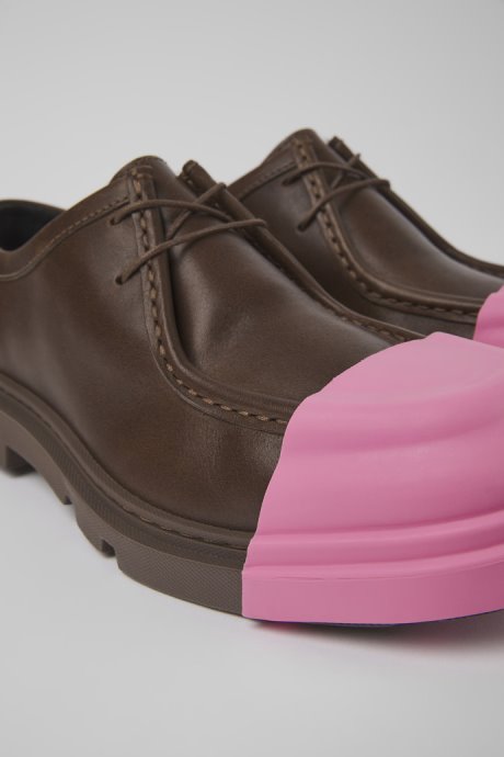 Junction Brown Leather Shoes For Women Camper New Arrivals