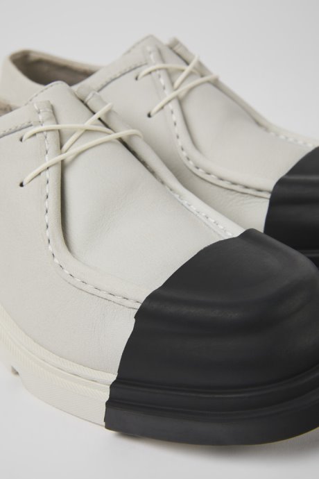 Camper Junction White Non-Dyed Leather Shoes For Women New Arrivals