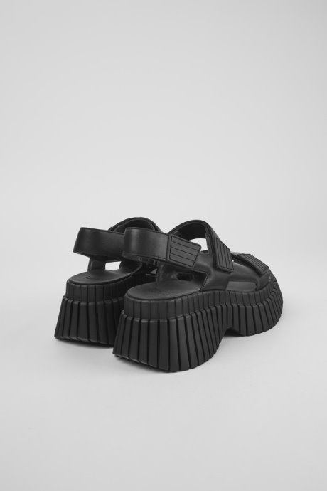 Bcn Black Leather Sandals For Women Exclusive Camper