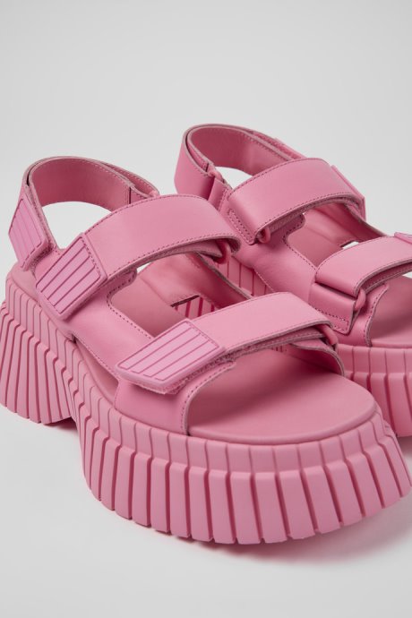 Exclusive Camper Bcn Pink Leather Sandals For Women