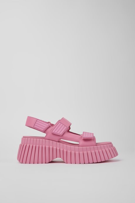 Exclusive Camper Bcn Pink Leather Sandals For Women