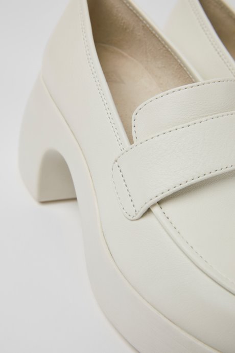 Thelma White Leather Shoes For Women Exclusive Camper