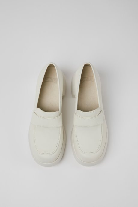 Thelma White Leather Shoes For Women Exclusive Camper