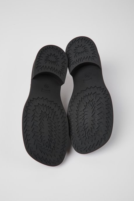 Camper Design Taylor Black Leather Loafers For Women