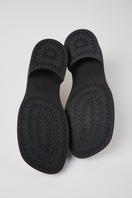 Design Taylor White And Blue Leather Loafers For Women Camper