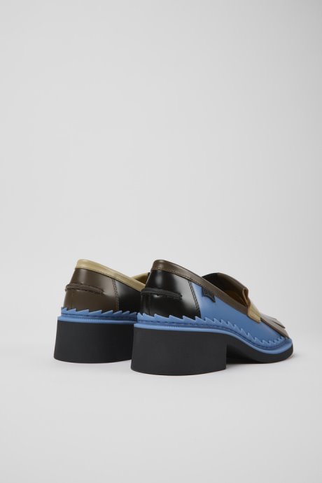Twins Multicolored Leather Loafers For Women Exclusive Camper