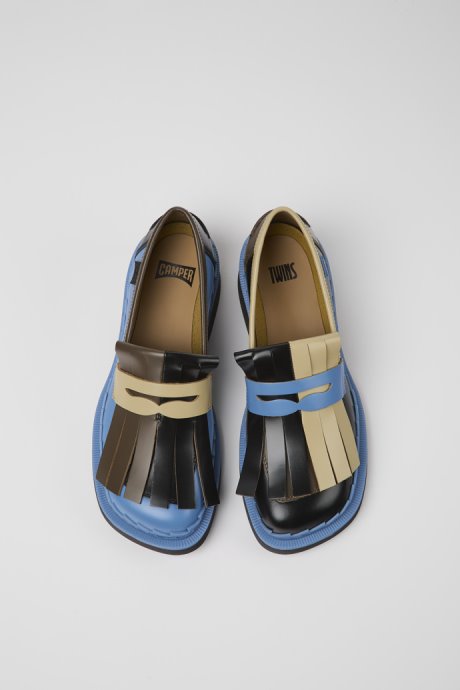 Twins Multicolored Leather Loafers For Women Exclusive Camper
