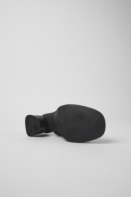 Kiara Black Leather Mules For Women Camper New Arrivals