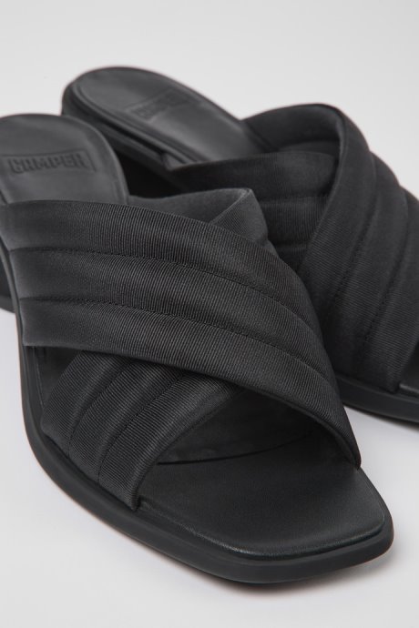 Camper Design Kiara Black Textile Sandals For Women