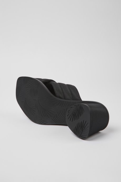 Camper Design Kiara Black Textile Sandals For Women