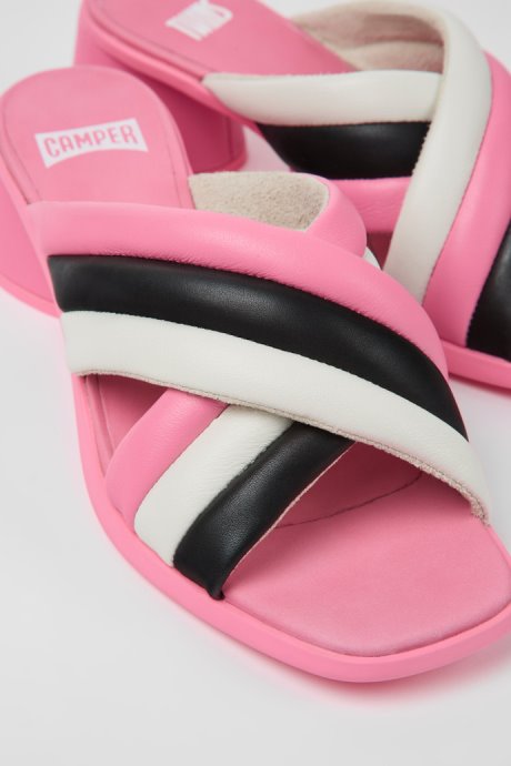 Twins Multicolored Leather Sandals For Women Camper New Arrivals