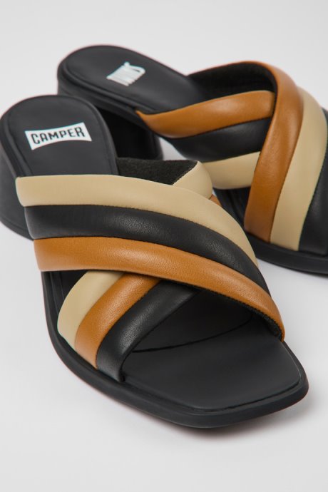Exclusive Camper Twins Multicolored Leather Sandals For Women