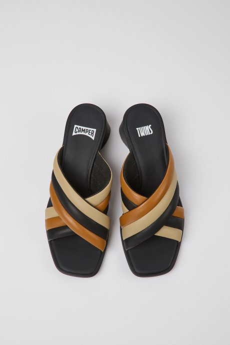 Exclusive Camper Twins Multicolored Leather Sandals For Women