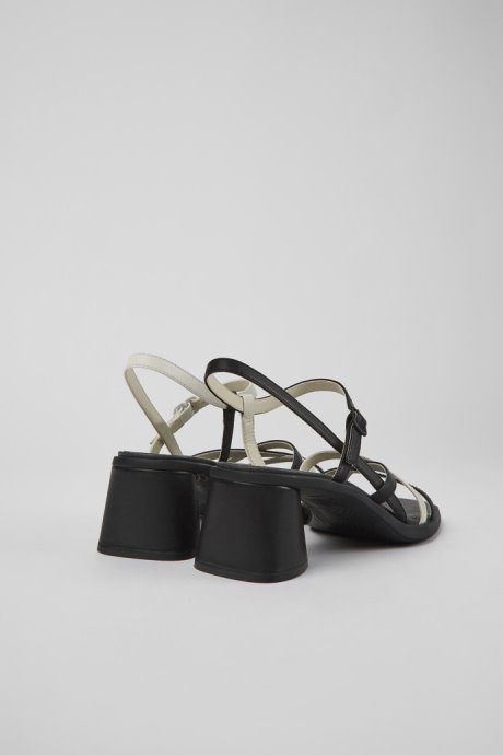 Exclusive Camper Twins Black And White Leather Sandals For Women