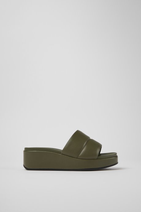 Exclusive Camper Misia Green Leather Sandals For Women