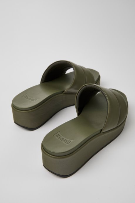 Exclusive Camper Misia Green Leather Sandals For Women
