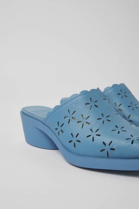 Exclusive Camper Bonnie Blue Leather Mules For Women