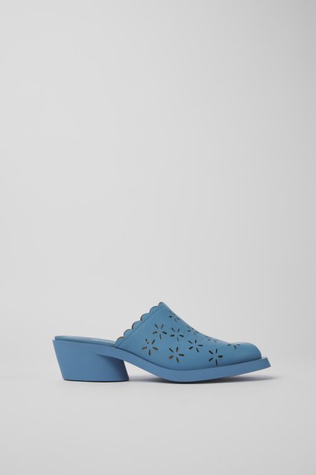 Exclusive Camper Bonnie Blue Leather Mules For Women