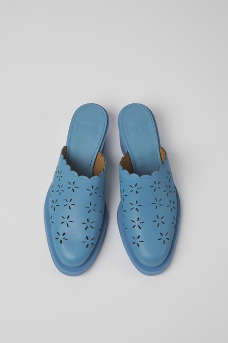 Exclusive Camper Bonnie Blue Leather Mules For Women