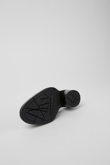 Design Bonnie Black Leather Mules For Women Camper