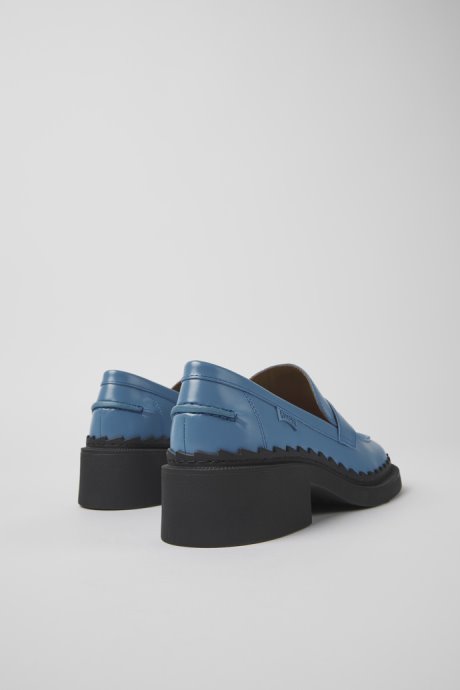 Taylor Blue Leather Loafers For Women Exclusive Camper