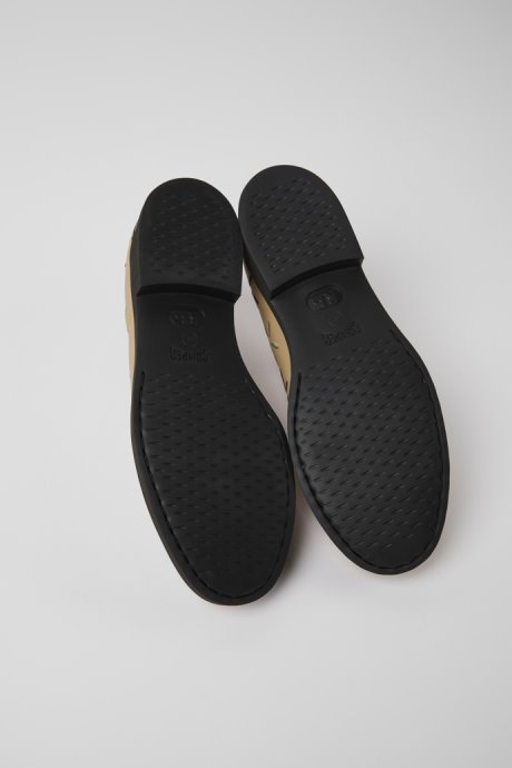 Exclusive Camper Twins Beige Leather Shoes For Women