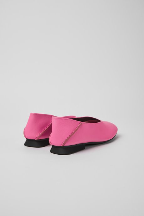 Casi Myra Pink Leather Ballerinas For Women Exclusive Camper