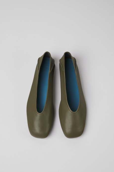 Exclusive Camper Casi Myra Green Leather Ballerinas For Women