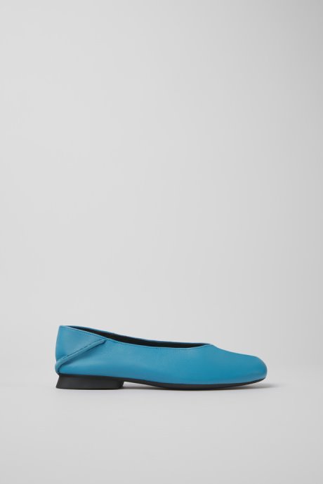 Casi Myra Blue Leather Ballerinas For Women Exclusive Camper