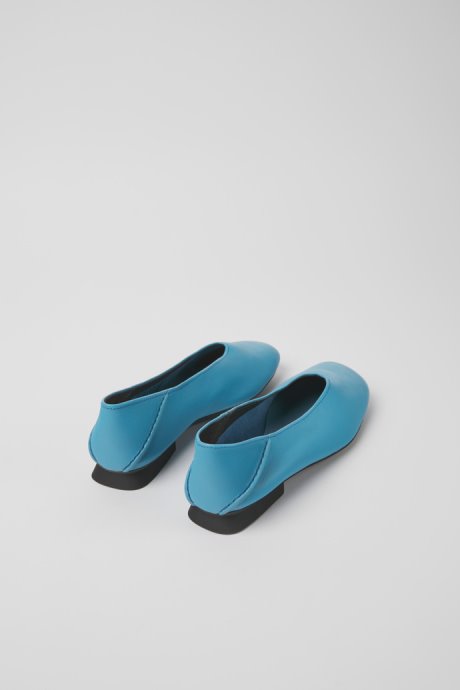 Casi Myra Blue Leather Ballerinas For Women Exclusive Camper