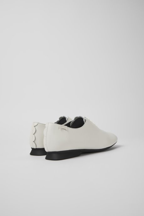 Casi Myra White Leather Shoes For Women Exclusive Camper