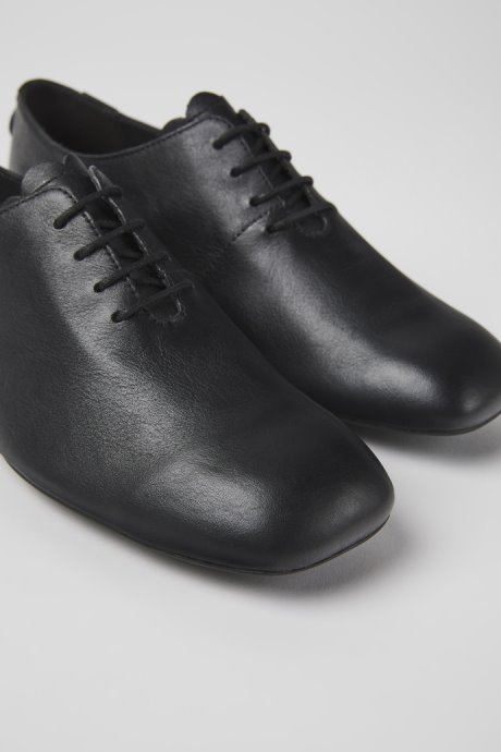 Casi Myra Black Leather Shoes For Women Camper New Arrivals