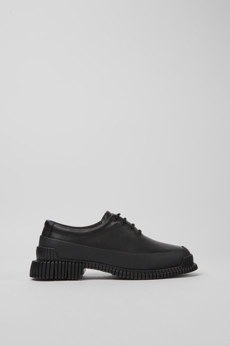 Pix Black Leather Lace-Up Shoes Exclusive Camper