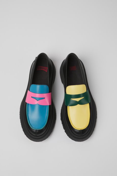 Exclusive Camper Twins Multicolored Leather Loafers For Women
