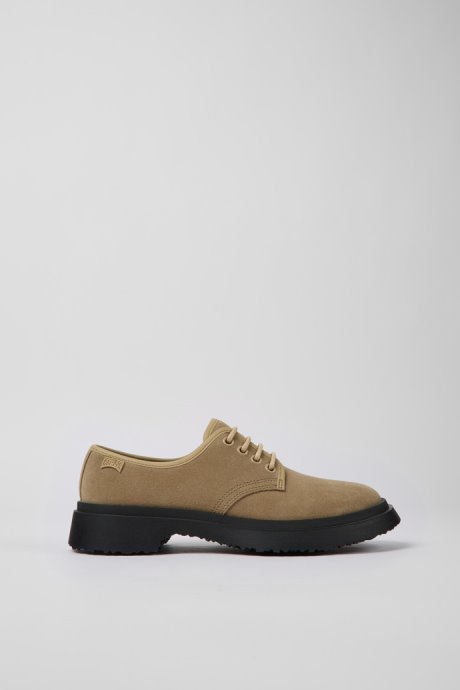 Design Walden Beige Nubuck Shoes For Women Camper
