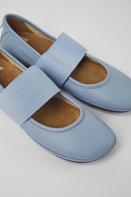 Exclusive Camper Right Blue Leather Ballerinas For Women
