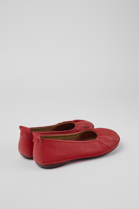 Camper Right Red Leather Ballerinas For Women New Arrivals