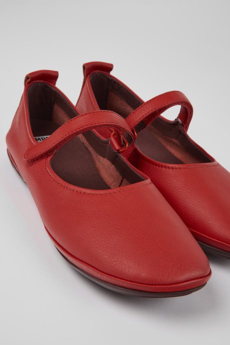Exclusive Camper Right Red Leather Shoes For Women