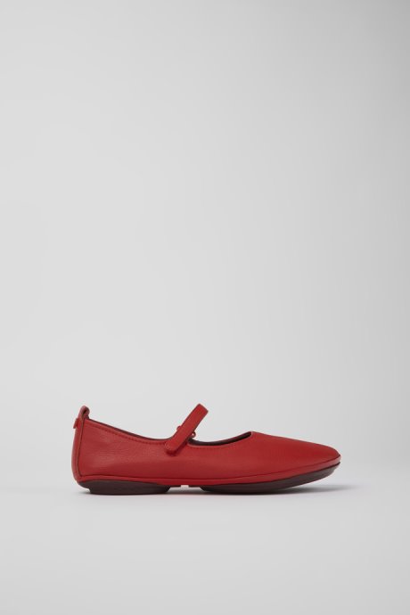 Exclusive Camper Right Red Leather Shoes For Women